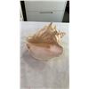 Image 8 : CONCH SHELL, WOOD FIGURE AND CHINA BASKET MARKED W 1764