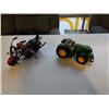 Image 1 : METAL DIE CAST JOHN DEERE TRACTOR AND METAL MOTORCYCLE MODEL