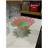 Image 2 : BOX OF GLASS CASES, FLOWER DISH