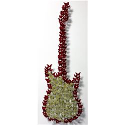 Patricia Govezensky- Original 3D Metal Art on Wood "Guitar"