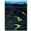 Image 1 : Eyvind Earle (1916-2000), "Three Pastures On A Hillside" Limited Edition Serigraph on Paper; Numbere