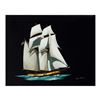 Image 1 : Alex Blokhin, "Top Sail Schooner" Original Oil Painting on Canvas, Hand Signed with Letter of Authen