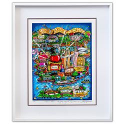 Charles Fazzino- 3D Construction Silkscreen Serigraph "There's Music... New Jersey, New York, Long I