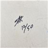 Image 2 : Steve Kaufman (1960-2010), "Jesus Peace State One" Hand Signed and Numbered Limited Edition Hand Pul