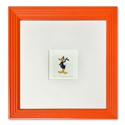 "Daffy Duck" Framed Limited Edition Etching with Hand-Tinted Color and Numbered.
