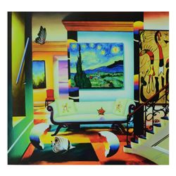 Ferjo, "Salon Of Van Gogh" Limited Edition on Canvas, Numbered and Signed with Letter of Authenticit