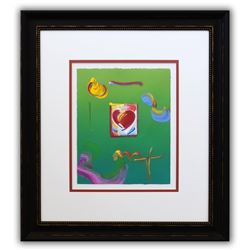 Peter Max- Original Mixed Media  Heart Series 2008 Ver. I #355 