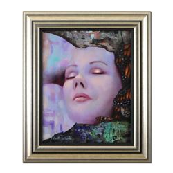 Vincent Cacciotti, "Whisper" Framed Original Oil Painting on Canvas, Hand Signed with Letter of Auth
