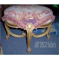 Gilt Victorian Bench with Early 19th C. #1444130