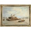 Image 1 : Boats on the River Shore -H. Welters- original #1444138