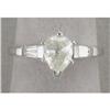 Image 1 : 18K pear-shaped diamond ring #1444627