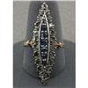Image 1 : Sapphire and Rose Cut  Diamond Ring #1444629