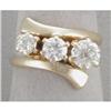 Image 1 : 14K Gold and Diamond 3 Stone Ring #1444635