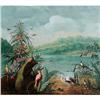 Image 1 : Tropical River scene with exotic birds by the #1444730