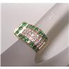 Image 1 : Designer Tsavorite Garnet & Diamond Ring 14kt #1444890