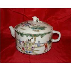 Polychrome Enamel Porcelain Tea Pot of LateQing#1465634