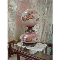 Antique Porcelain Hurricane Lamp, Electric #1465662