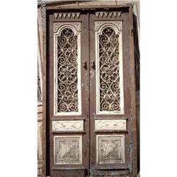 Rare Beech Pine Double French Colonial Doors  #1465700