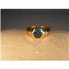 Image 1 : Estate 14K 10K YG Blue Topaz Diamond Ring #1465787