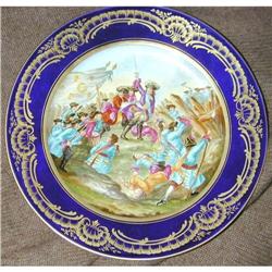 Sevres Hand Painted Plate with Battle Scene #1466124