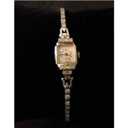 Lady's 14Kt. White Gold Diamond Wristwatch #1466127