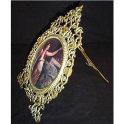 Antique English Brass Picture Frame #1466323