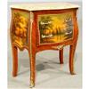 Image 1 : LOUIS XV STYLE HAND PAINTED COMMODE WITH MARBLE#1471606