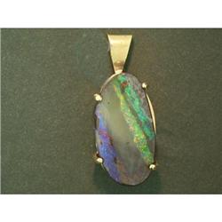 21.79ct Boulder Opal 14k Gold Pendant #1471741