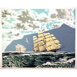 Mel Hunter Signed Lithograph Print, Sailing #1471753