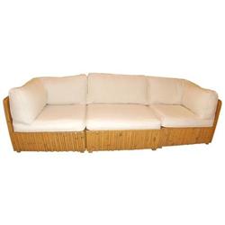 3 Piece Rattan & Faux Bamboo Sofa/Couch #1471900