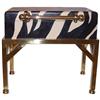 Image 1 : Faux Zebra Chest on Brass Base - post modern #1471905