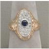 Image 1 : rose gold diamond and sapphire ring #1472121