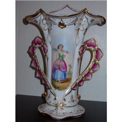 Old Paris porcelain vase with bleeding heart #1472593