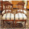 Image 1 : Set of Four Walnut Biedermeier Dining Chairs #1485819