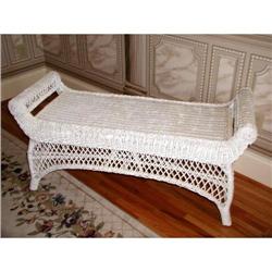 Victorian Wicker Bench C.1920 #1485907