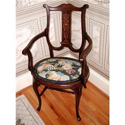 English Inlaid Chair 19th Century #1485917