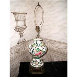 Lamp Capa Di Monte Hand Painted C.1900-20 #1485926