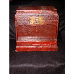 Elmwood Seal Jewelry Box  Chest Chinese C.1820 #1485937