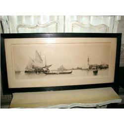 C.1850 Venetian Pen And Ink Signed H.B. Hart  #1485938