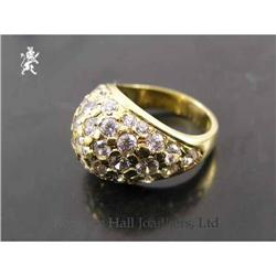 RHJ Stunning Paved Cubic Zirconium Dome Ring #1485947