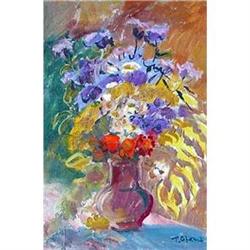 "Field bouquet" oil in impressionism style #1486080