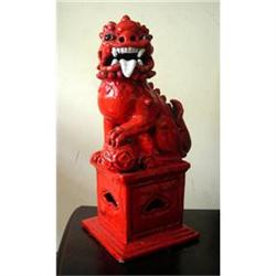 Amazing Chinese Porcelain, "Red Dragon" #1486160