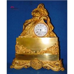 Exceptional Beautiful Bronze Gilt Mantel Clock #1486167