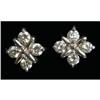 Image 1 : Estate Designer Diamond Earrings14k White Gold #1486355