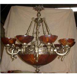 Ten tulips alabaster chandelier #1486366