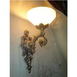 A pair of alabaster and bronze sconces #1486372