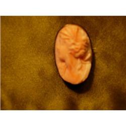 Beautiful Coral Cameo "Beauty in Profile" #1486376