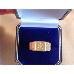 Attractive C. 1900 Diamond and 18kt Yellow Gold#1486379