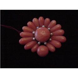 Victorian Coral, Pearl and Yellow Gold Brooch #1486393