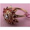 Image 1 : Art Nouveau 14kt Gold Ruby Diamond Ring 14k #1486645